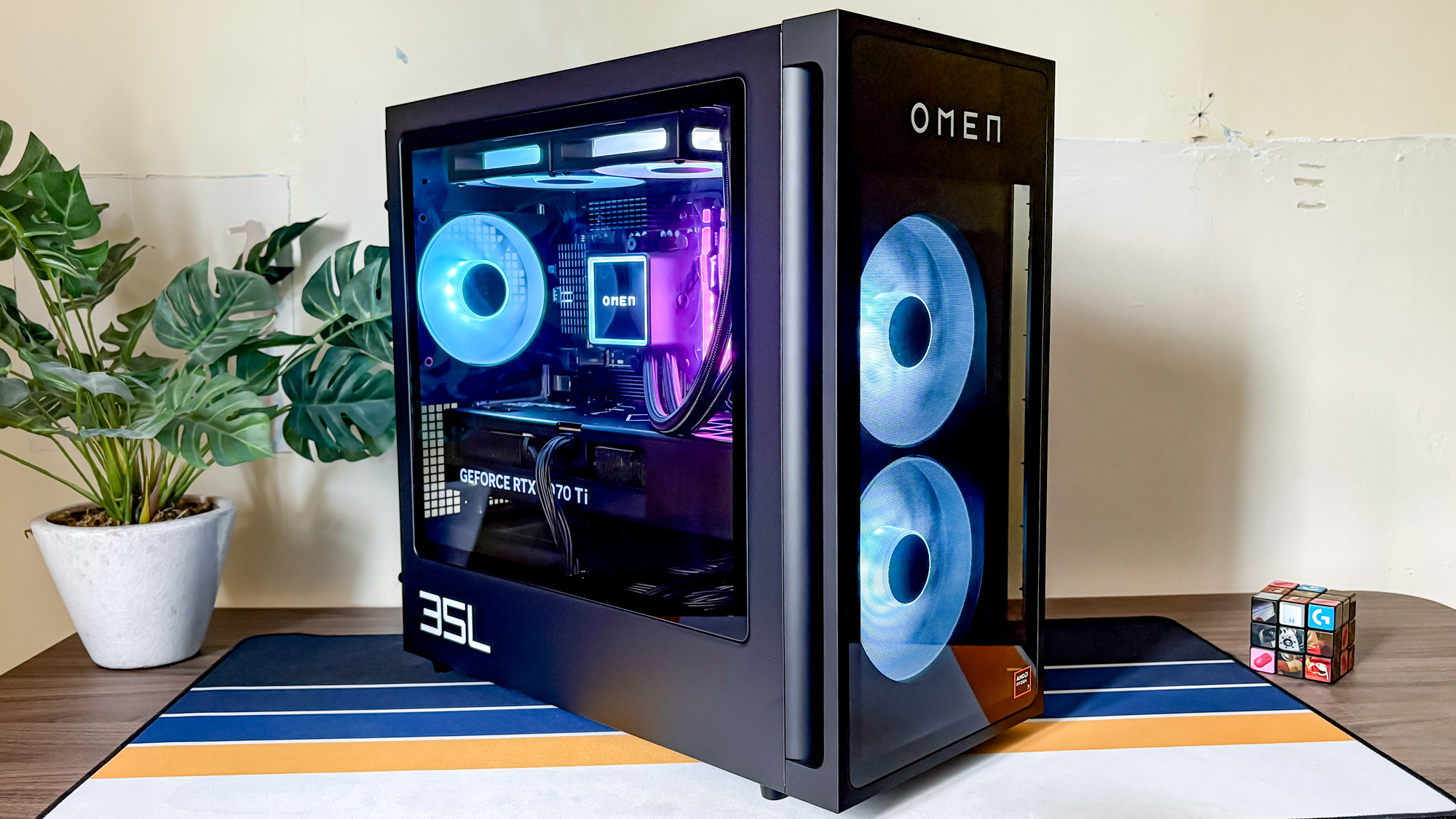 HP Omen 35L Gaming PC on desk