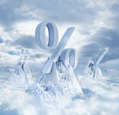 interest rate signs in ice