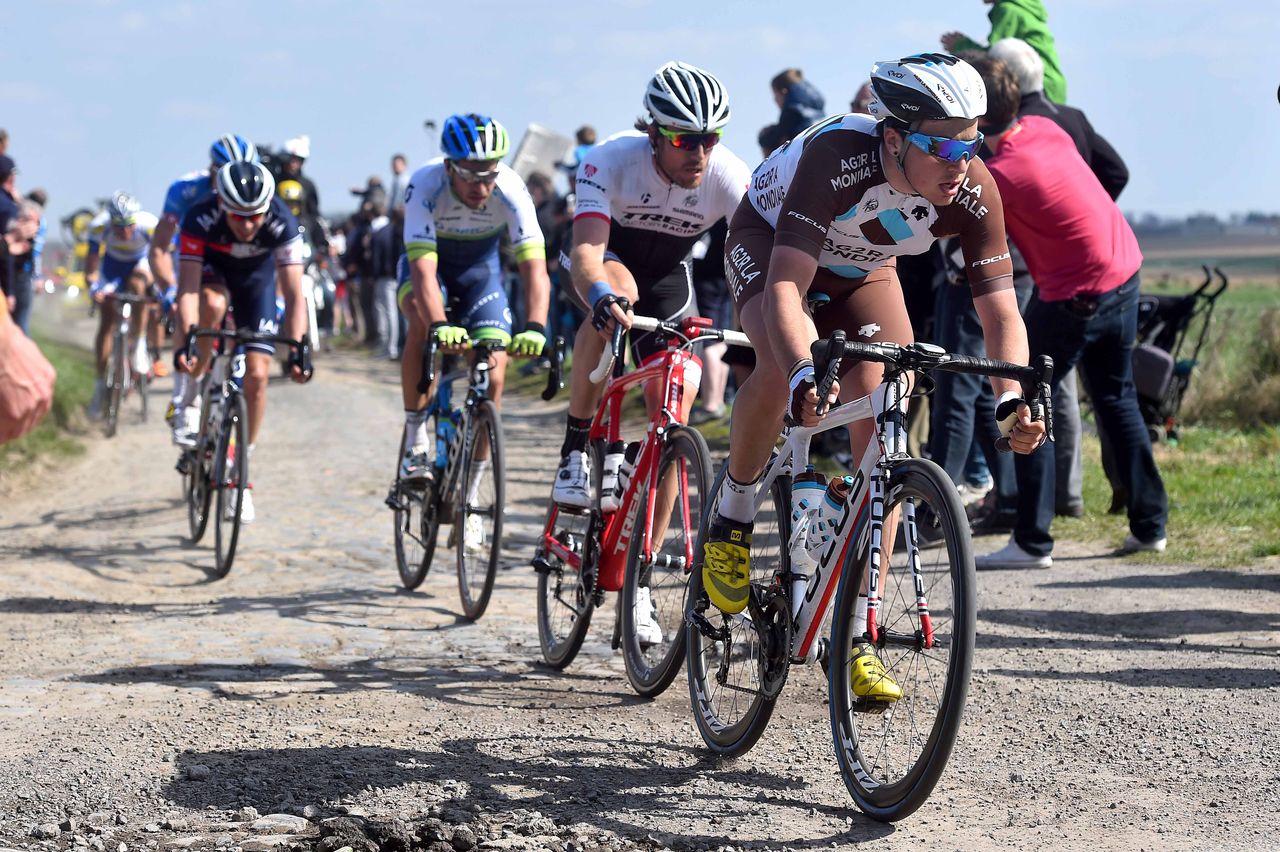 Alexis Gougeard (Ag2r-La Mondiale) leads the break