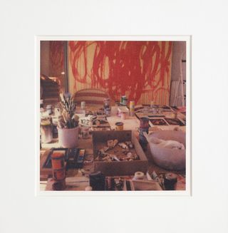 Studio Gaeta (with Bacchus Painting), 2005, by Cy Twombly