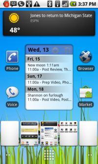 Google Nexus One home screen