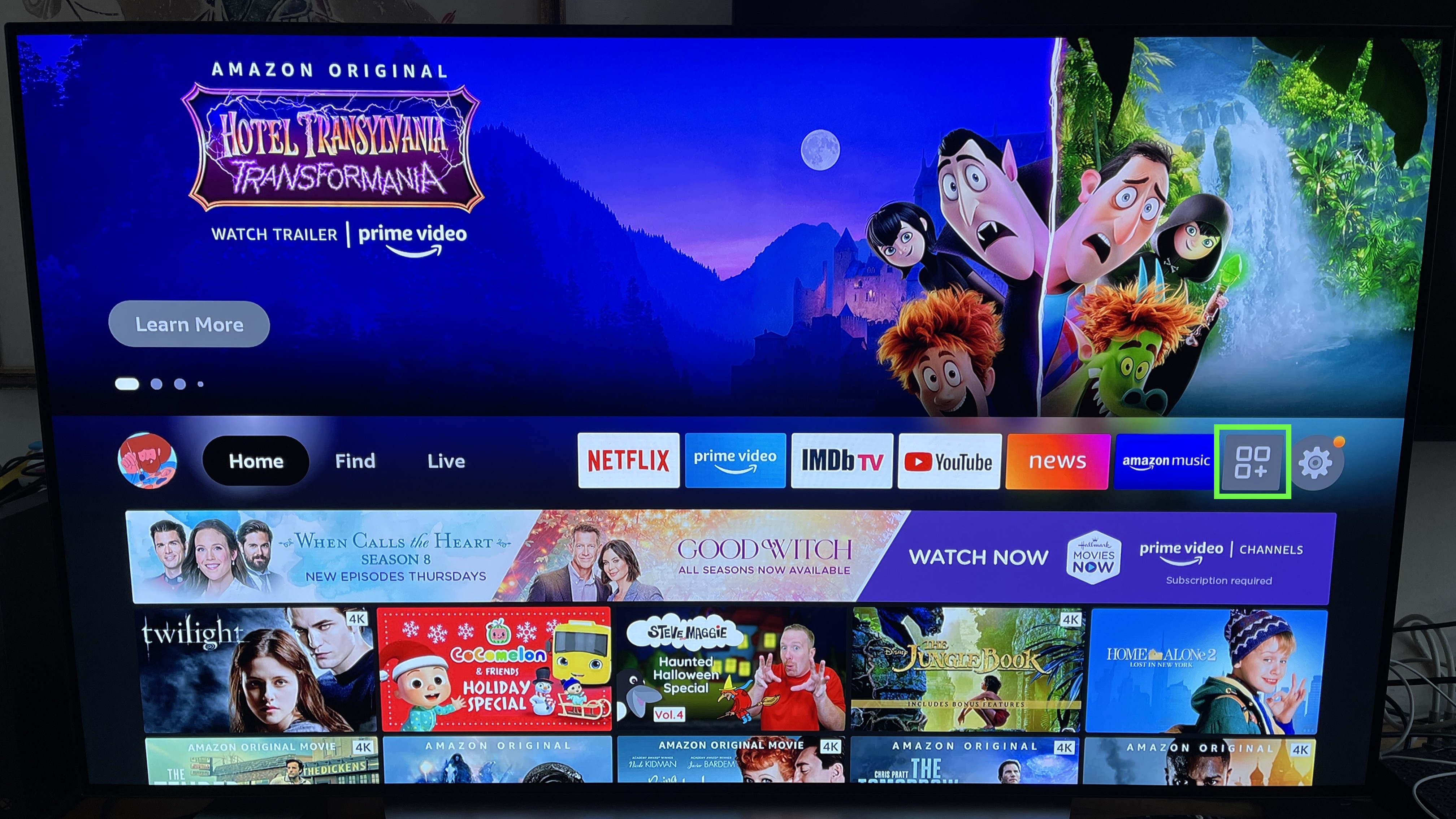 setting up Fire TV home screen apps