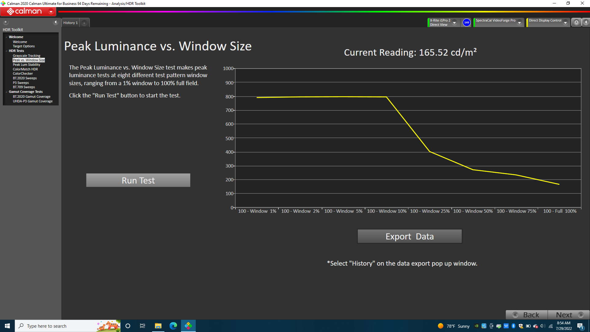 LG C2 OLED test results.