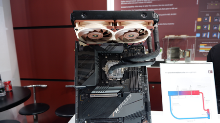 Noctua's Thermosiphon cooler concept at its Computex booth in Taiwan.