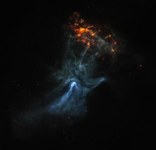 A ghostly hand-like object in deep space in X-ray light
