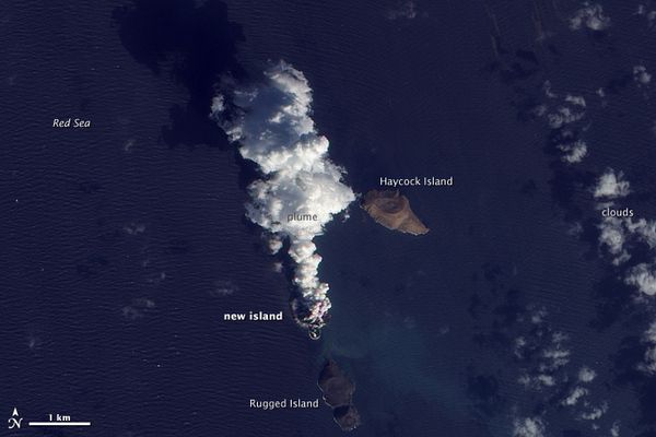 Satellite Photo Shows New Island Rising from Earth's Red Sea | Space