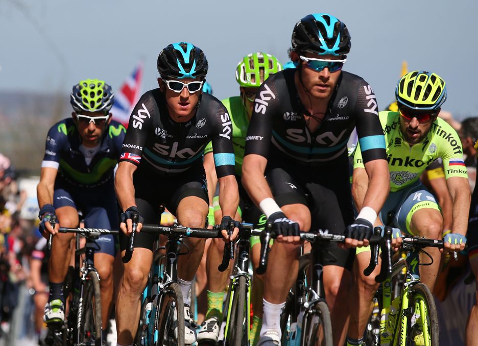 Luke Rowe (Team Sky) and Geraint Thomas (Team Sky)