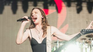 Lzzy Hale with her guitar