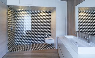 Geometric tiling in the bathroom