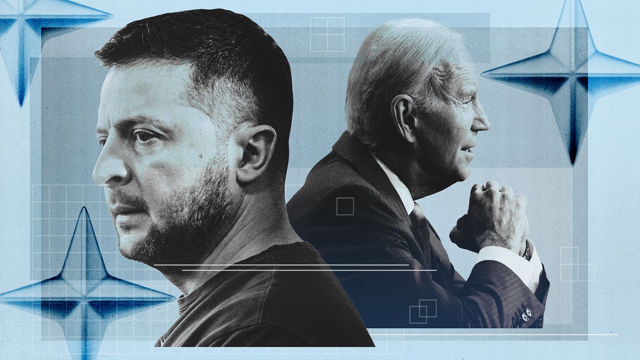 Volodymyr Zelenskyy and Joe Biden