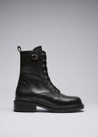 Lace-Up Leather Boots