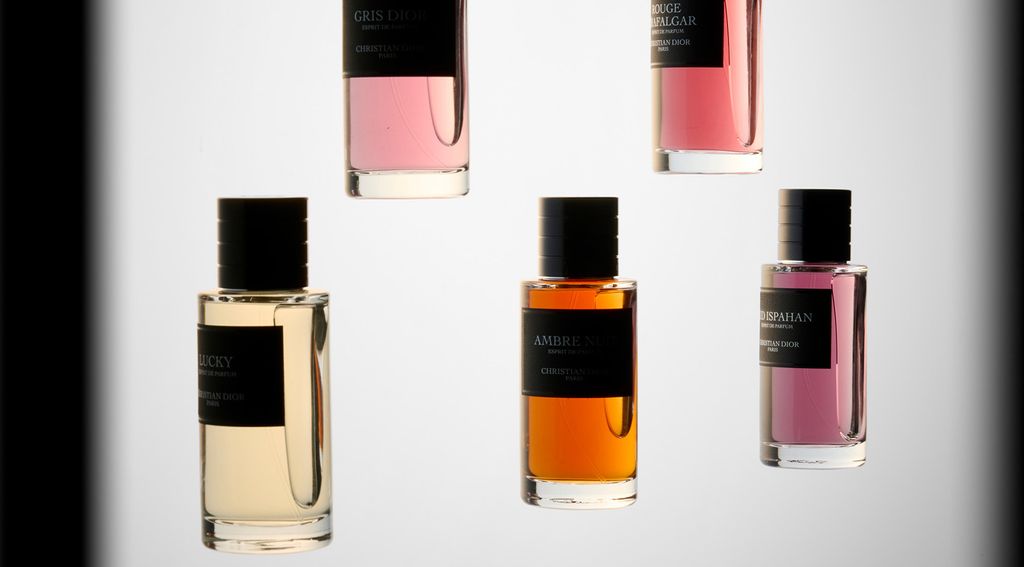 perfumes in different warm colours