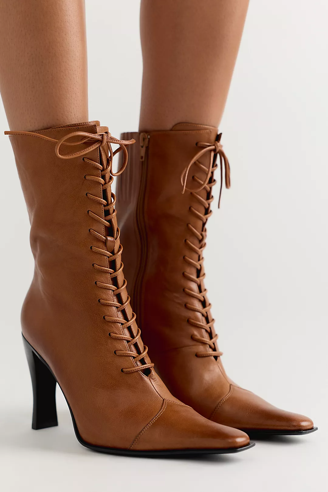 Sweet Talker Lace-Up Boots