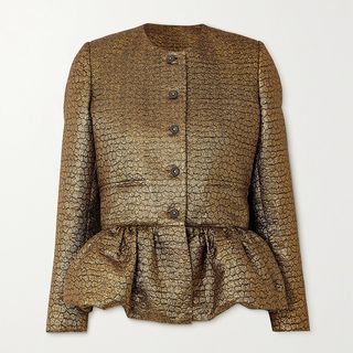 LIBEROWE, Metallic Jacquard Peplum Jacket