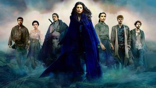 The cast of Wheel of Time depicted in series poster art