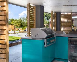 outdoor grill in shelter from CENA Outdoor Kitchens
