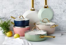 Greenpan set in varying colors