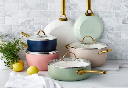 Greenpan set in varying colors