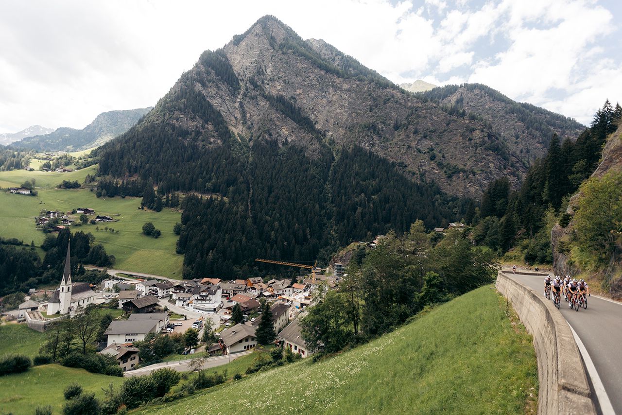 Team Sunweb training in K&uuml;htai, Austria in July after the coronavirus pandemic halted the road season