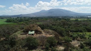 The Campana structure, with the San Salvador volcanic complex in the background.
