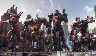 Pacific Rim: Uprising Jaegers ready to rock in the town square