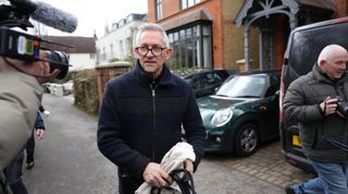 Television presenter and former footballer Gary Lineker leaves his home on March 12, 2023 in London, United Kingdom.