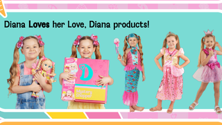 Diana with her line of products