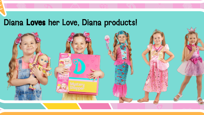 Diana with her line of products