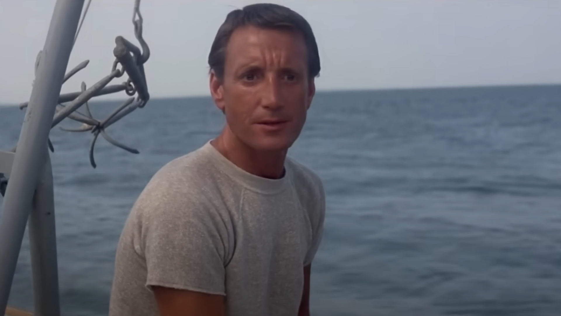 Roy Scheider as Chief Martin Brody in Jaws 2 'The Terrifying Sail Boat Attack' scene