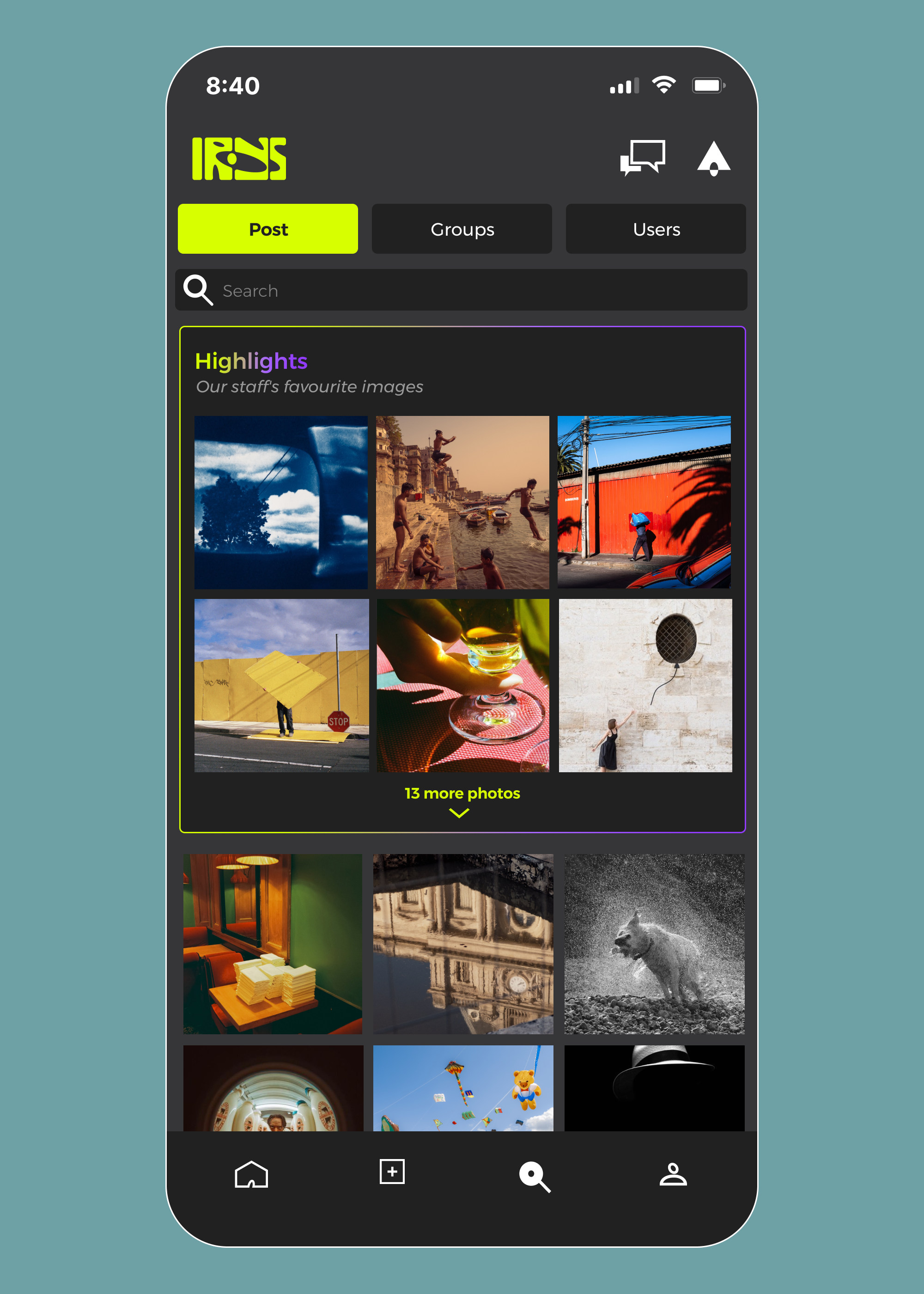 The explore page on Irys