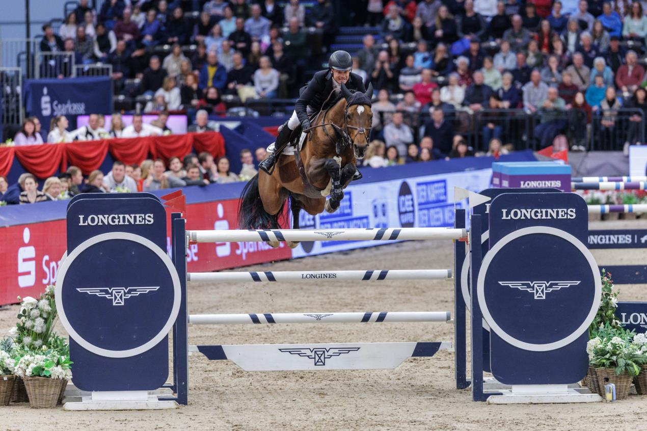 Willem Greve and Highway TN NOP win the World Cup of Leipzig. Photo by FEI / Leanjo de Koster