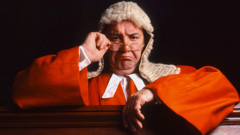 Judge in wig and robes