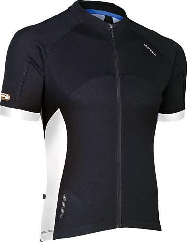 The fabric used in Descente's Icefil jersey features embedded xylitol, which is said to evaporate in high heat and contribute to cooling.