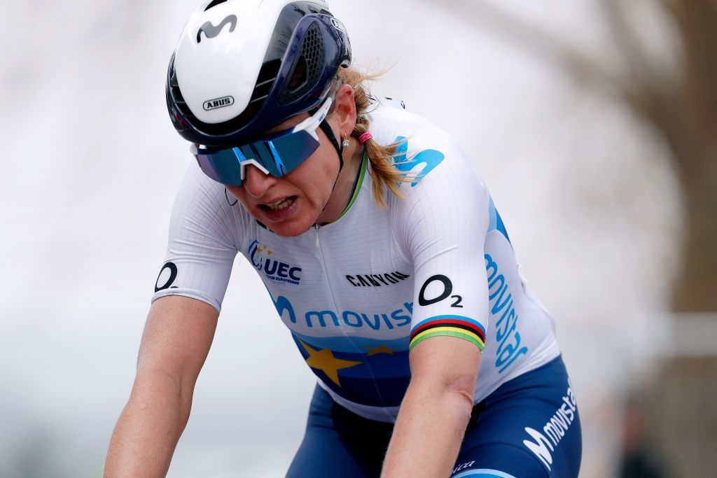 Annemiek van Vleuten (Movistar) went deep on the Mur de Huy