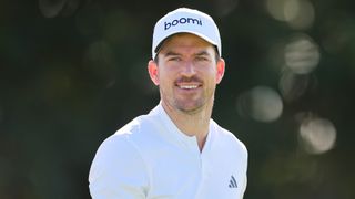 Nick Taylor of Canada looks on from the fifth tee during the pro-am prior to the Sony Open in Hawaii at Waialae Country Club