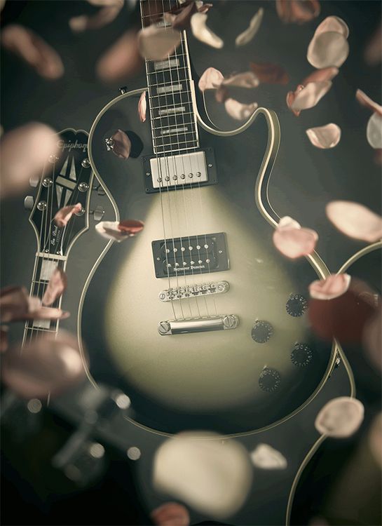 Epiphone Adam Jones "Study for self-portrait with rose skirt and a mouse" by Julie Heffernan Les Paul