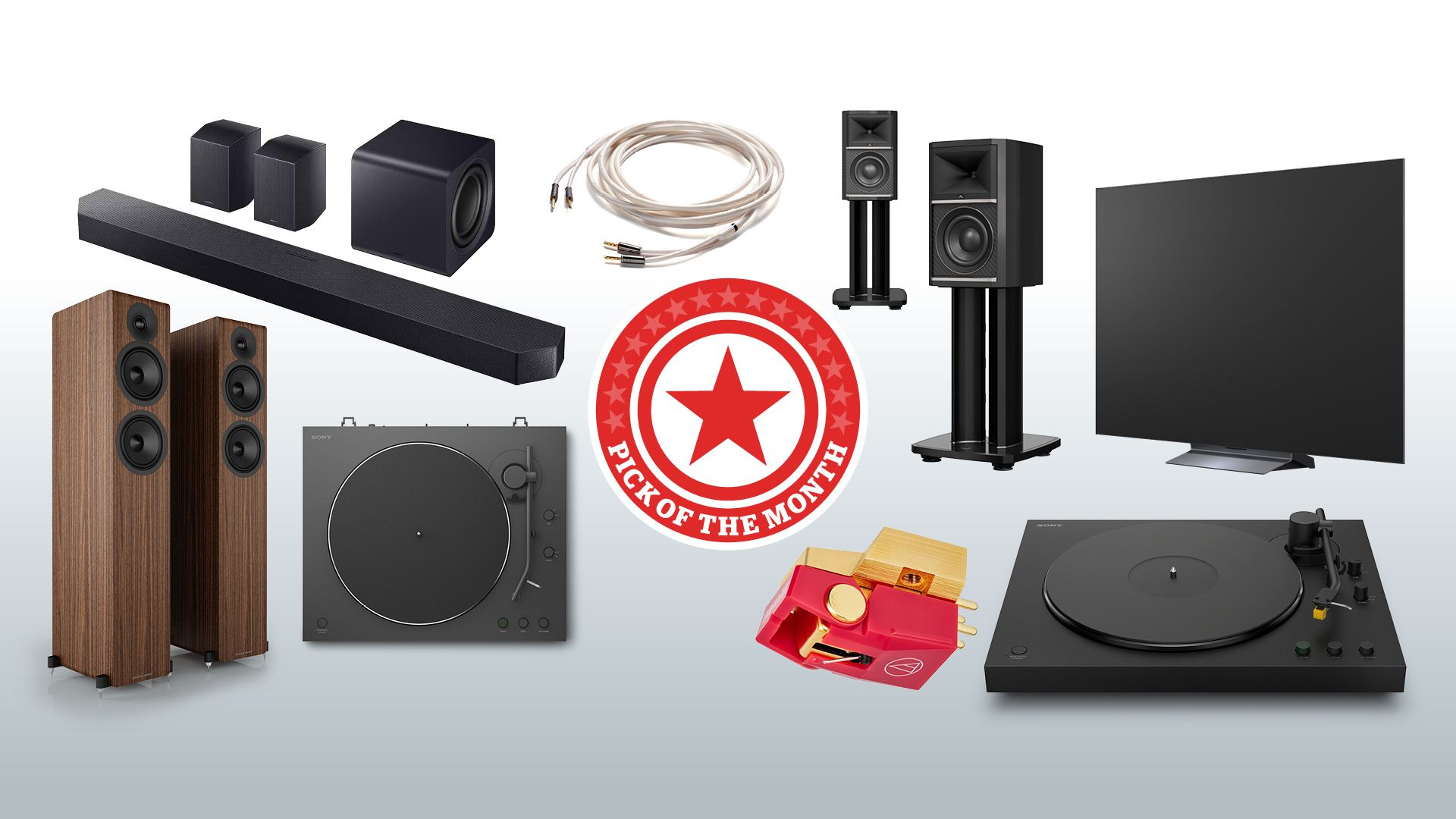 Pick of the Month: a shining star OLED TV, twin Sony turntable treats, five-star high-end hi-fi speakers and more, tested