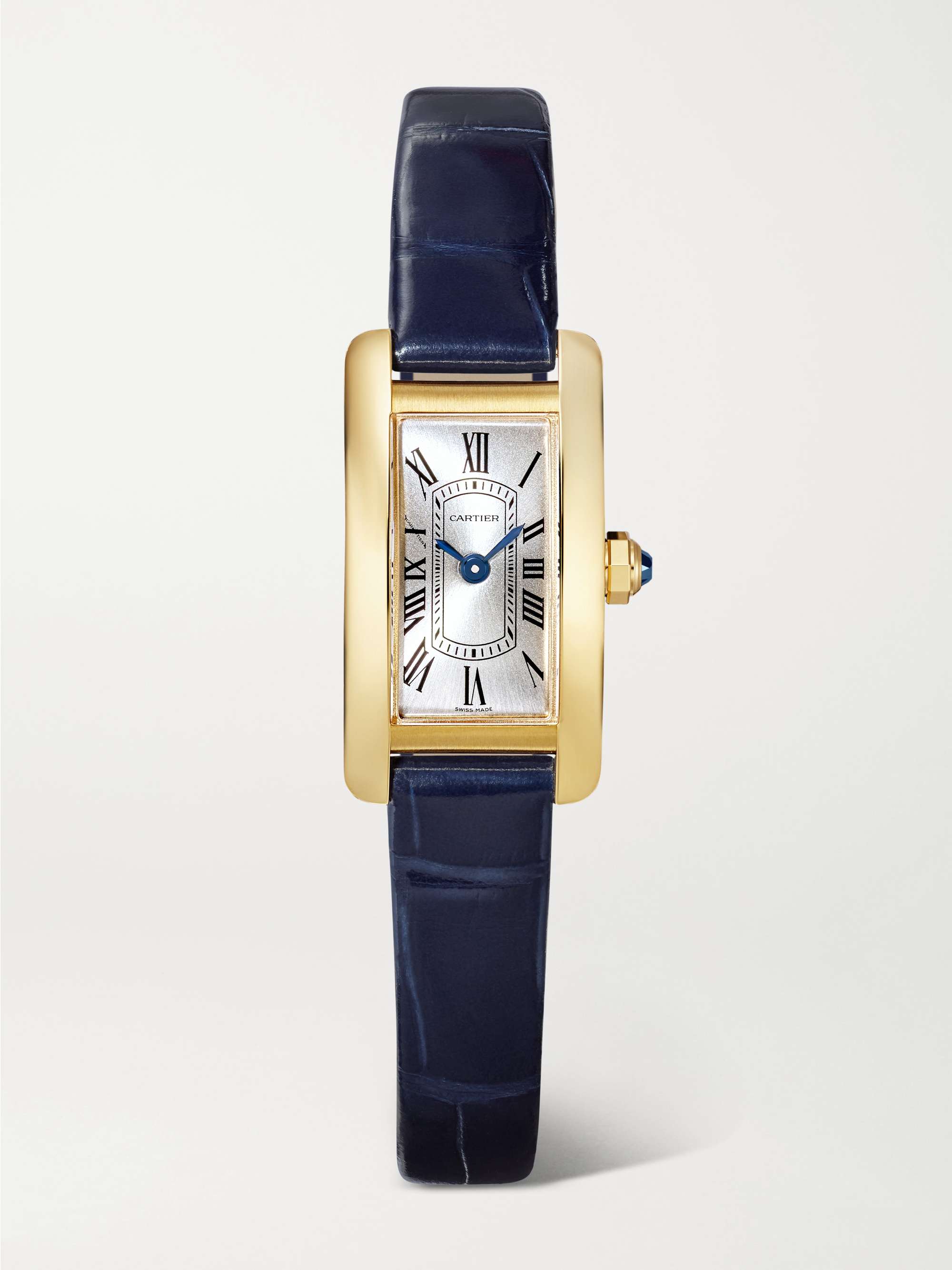Tank Américaine 28mm Small 18-Karat Gold Alligator Watch