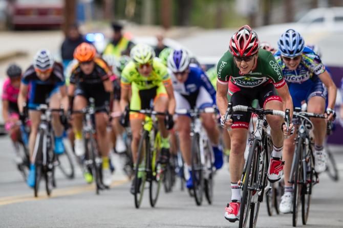 Olivia Dillon (Colavita) attacks on the backside hill.