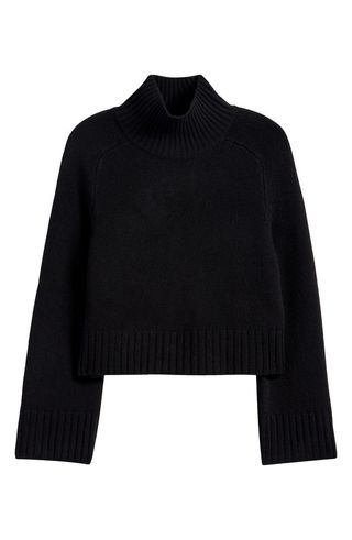 Brooke Crop Cashmere Turtleneck Sweater