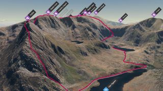 The augmented reality feature brings extra detail to a mountainside in Snowdonia.