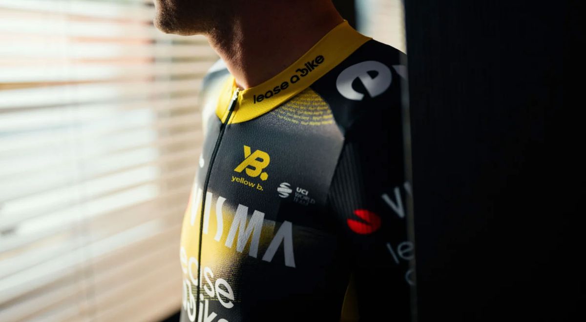 Visma-Lease A Bike 2025 Tour de France jersey unveil &ndash; 'The Swarm'