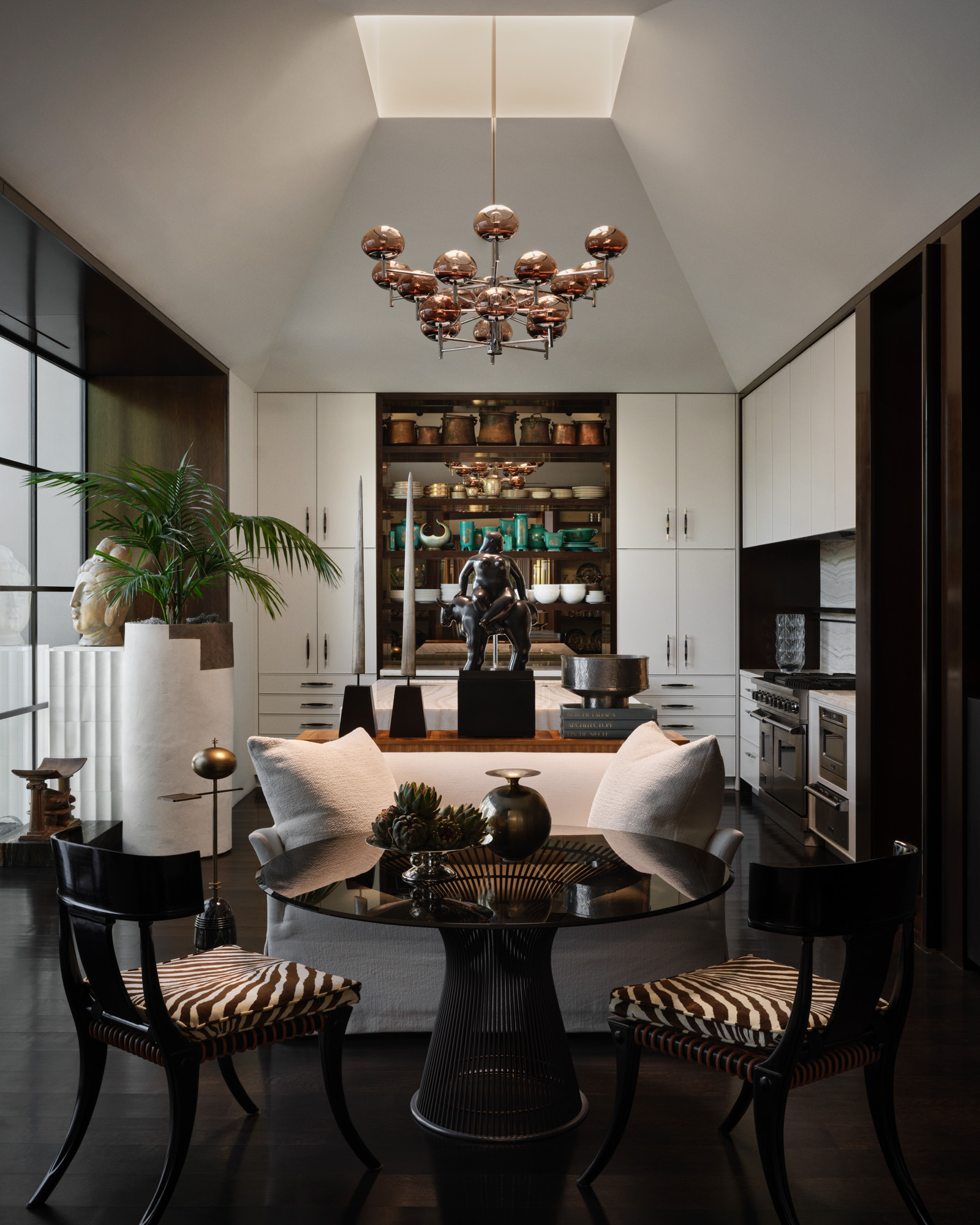 las vegas house interior, rich decor with lots of art