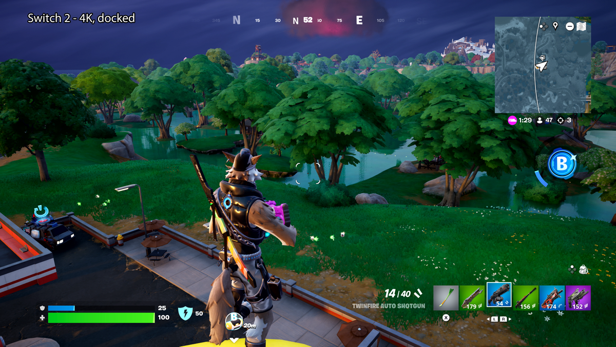 A view of Fortnite on the Nintendo Switch 2