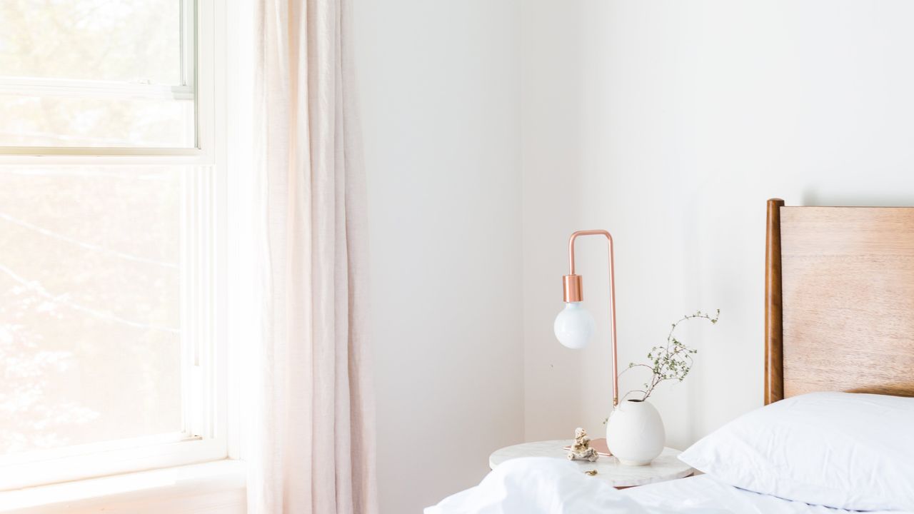 Airy bedroom with natural light