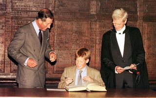 Prince Harry and King Charles at Eton