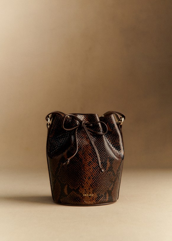 Farrow Mini Bag - Brown Python Print - Bovine Leather - S&amp;eacute;zane