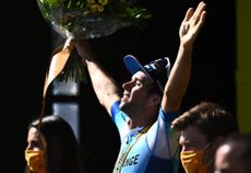 Michael Matthews on the Tour de France podium