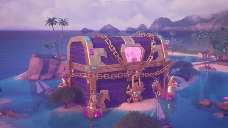 The Treasure Hunters teaser treasure chest from the Fortnite live event in Season 4 Chapter 7