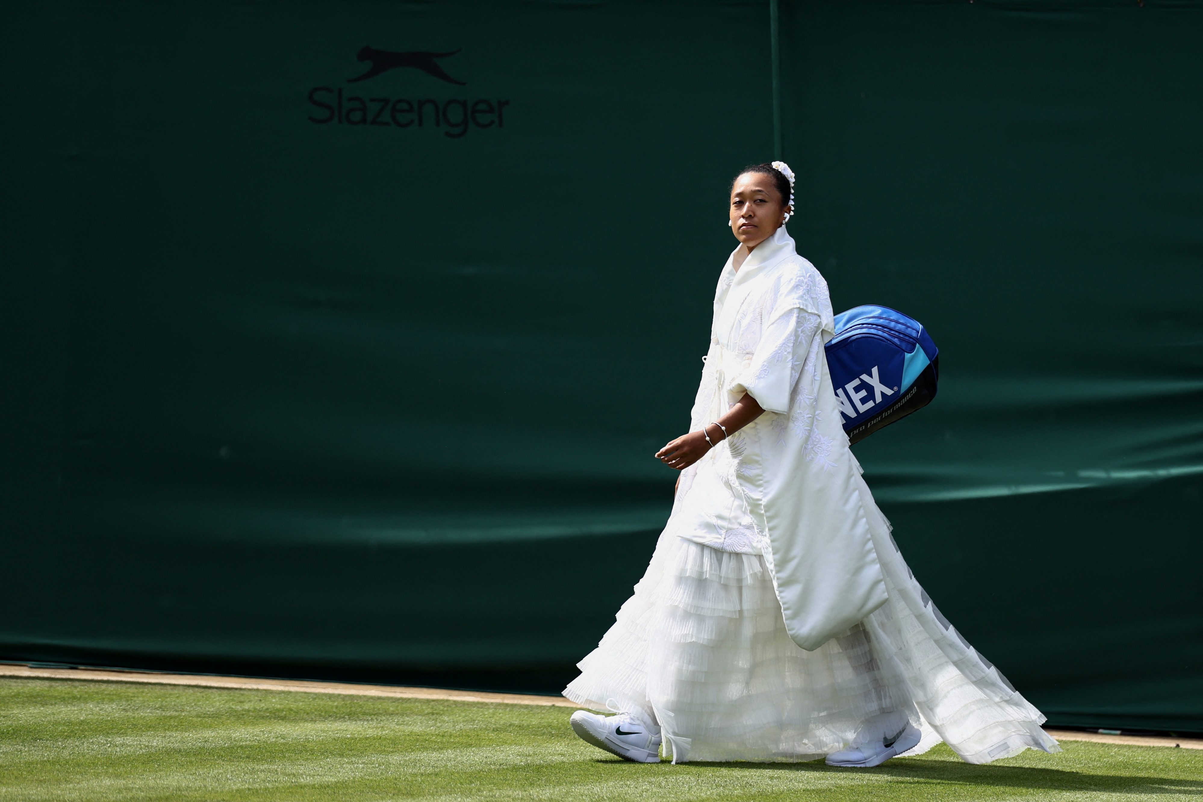 Naomi Osaka played at Wimbledon 2026 in a custom tennis whites outfit